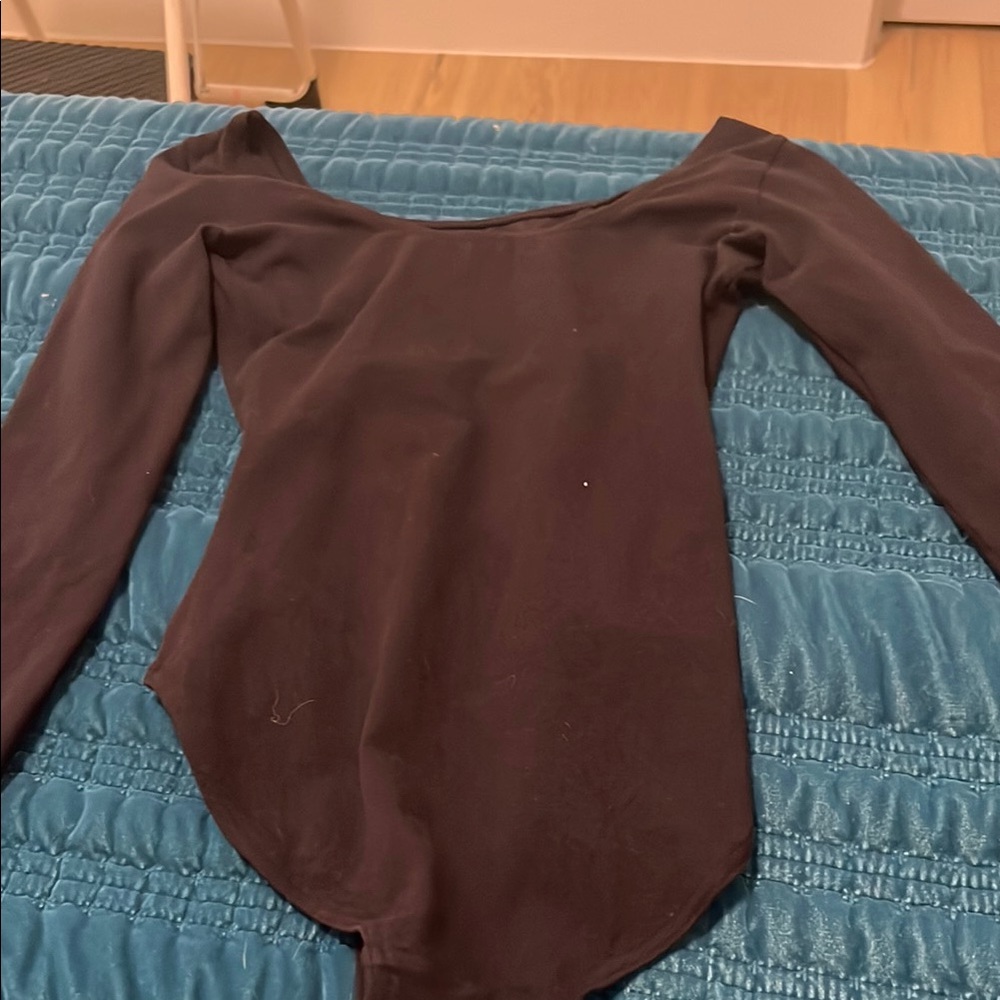 Black Long Sleeve dance leotard